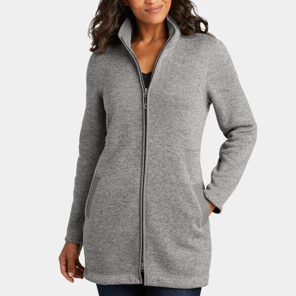 LADIES ARC SWEATER FLEECE LONG JACKET