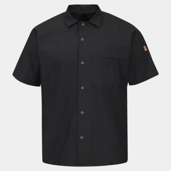 MIMIX™ SHORT SLEEVE COOK SHIRT WITH OILBLOK