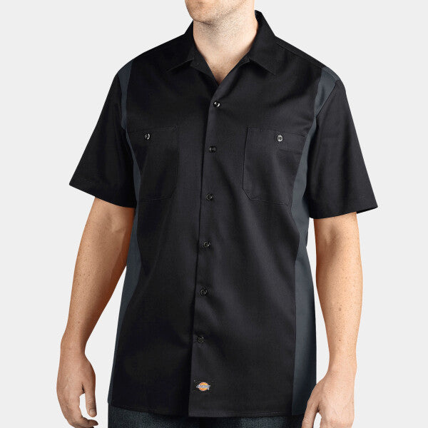 MEN'S TWO-TONE SHORT-SLEEVE WORK SHIRT