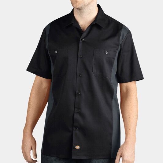 MEN'S TWO-TONE SHORT-SLEEVE WORK SHIRT