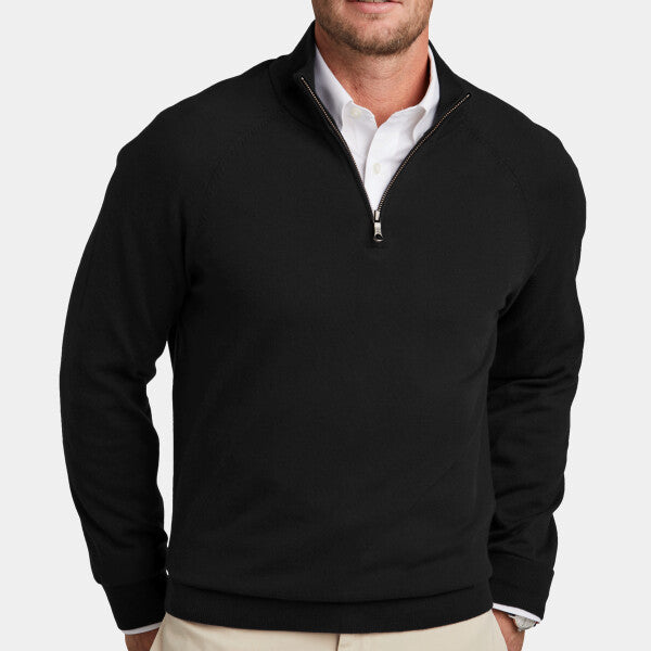 COTTON STRETCH 1/4 ZIP SWEATER