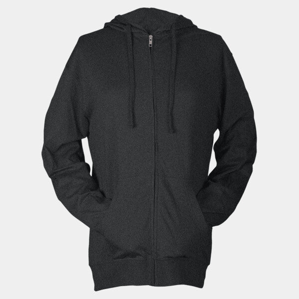 BEACH FULL-ZIP HOODED LONG SLEEVE T-SHIRT