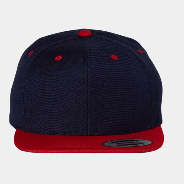 ADULT 6-PANEL STRUCTURED FLAT VISOR CLASSIC SNAPBACK