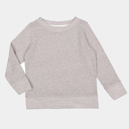 TODDLER HARBORSIDE MELANGE FRENCH TERRY CREWNECK WITH ELBOW PATCHES