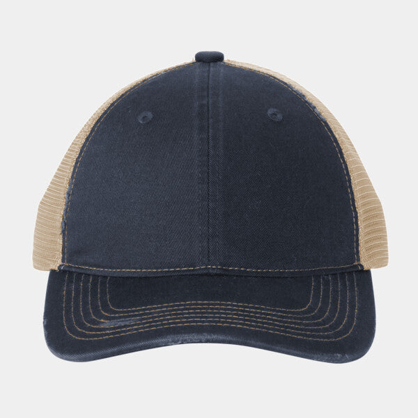 DISTRESSED MESH BACK CAP
